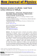 Cover page: Electronic structure of LuRh <sub>2</sub> Si <sub>2</sub> : 'small' Fermi surface reference to YbRh <sub>2</sub> Si <sub>2</sub>