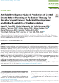 Cover page: Artificial Intelligence-Guided Prediction of Dental Doses Before Planning of Radiation Therapy for Oropharyngeal Cancer: Technical Development and Initial Feasibility of Implementation.