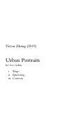 Cover page: Urban Portraits