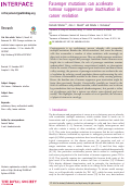 Cover page: Passenger mutations can accelerate tumour suppressor gene inactivation in cancer evolution.