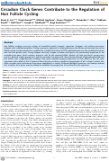 Cover page: Circadian Clock Genes Contribute to the Regulation of Hair Follicle Cycling