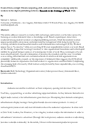 Cover page: Control from on High: Cloud-Computing, Skill, and Acute Frustration among Analytics Workers in the Digital Publishing Industry