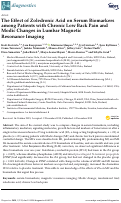 Cover page: The Effect of Zoledronic Acid on Serum Biomarkers among Patients with Chronic Low Back Pain and Modic Changes in Lumbar Magnetic Resonance Imaging