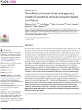 Cover page: The effects of mouse strain and age on a model of unilateral cervical contusion spinal cord injury