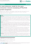 Cover page: A yeast phenomic model for the gene interaction network modulating F508del-CFTR protein biogenesis