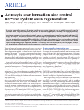 Cover page: Astrocyte scar formation aids central nervous system axon regeneration.