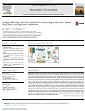 Cover page: A high-efficiency, low-bias method for extracting particulate matter from filter and impactor substrates