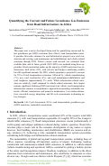 Cover page of Quantifying the Current and Future Greenhouse Gas Emissions from Road Infrastructure in Africa