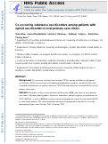 Cover page: Co-occurring substance use disorders among patients with opioid use disorder in rural primary care clinics.