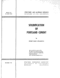 Cover page: Solidification of Portland Cement