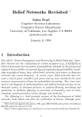 Cover page: Belief Networks Revisited