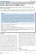 Cover page: Gender, Obesity and Repeated Elevation of C-Reactive Protein: Data from the CARDIA Cohort