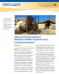 Cover page of Reducing the Vulnerability of Buildings to Wildfire: Vegetation and Landscaping Guidance