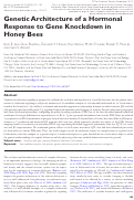 Cover page: Genetic Architecture of a Hormonal Response to Gene Knockdown in Honey Bees