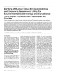 Cover page: Banking of human tissue for biomonitoring and exposure assessment: utility for environmental epidemiology and surveillance.