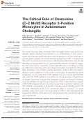Cover page: The Critical Role of Chemokine (C–C Motif) Receptor 2-Positive Monocytes in Autoimmune Cholangitis