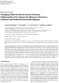 Cover page: Changing Global Trends in Seizure Outcomes Following Resective Surgery for Tuberous Sclerosis in Children with Medically Intractable Epilepsy