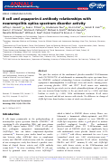 Cover page: B cell and aquaporin-4 antibody relationships with neuromyelitis optica spectrum disorder activity.