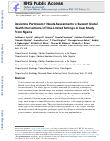 Cover page: Designing Participatory Needs Assessments to Support Global Health Interventions in Time-Limited Settings: A Case Study From Nigeria.