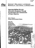 Cover page: Improving Building Life-Cycle Information Management Through Documentation and Communication of Project Objectives