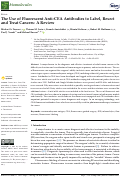 Cover page: The Use of Fluorescent Anti-CEA Antibodies to Label, Resect and Treat Cancers: A Review