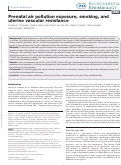 Cover page: Prenatal air pollution exposure, smoking, and uterine vascular resistance