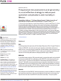 Cover page: Preoperative risk assessment and spirometry is a cost-effective strategy to reduce post-operative complications and mortality in Mexico