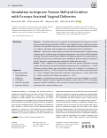 Cover page: Simulation to Improve Trainee Skill and Comfort with Forceps-Assisted Vaginal Deliveries