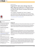 Cover page: Impaired M. tuberculosis Antigen-Specific IFN-γ Response without IL-17 Enhancement in Patients with Severe Cavitary Pulmonary Tuberculosis