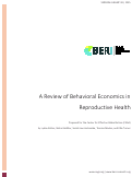 Cover page: A Review of Behavioral Economics in Reproductive Health