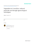 Cover page: Vegetables in Costa Rica: reduced pesticide use through agroecological techniques