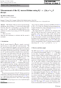Cover page: Measurement of the [Formula: see text] meson lifetime using [Formula: see text] decays.