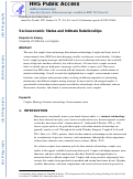 Cover page: Socioeconomic Status and Intimate Relationships