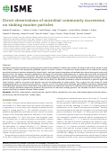 Cover page: Direct observations of microbial community succession on sinking marine particles.