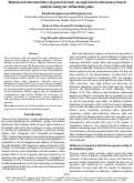 Cover page: Behavioral characteristics in general trust: an exploratory laboratory-based analysis using the ultimatum game