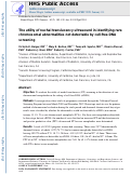 Cover page: The utility of nuchal translucency ultrasound in identifying rare chromosomal abnormalities not detectable by cell-free DNA screening.