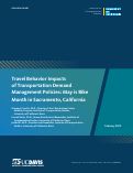 Cover page: Travel Behavior Impacts of Transportation Demand Management Policies: May is Bike Month in Sacramento, California