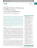 Cover page: Cryogenic Electron Microscopy for Characterizing and Diagnosing Batteries