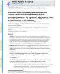 Cover page: Association of Anti–Citrullinated Peptide Antibodies With Coronary Artery Calcification in Rheumatoid Arthritis