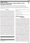 Cover page of The Rise of Clinical Decision Support Algorithms in Pain Management 2009–2024