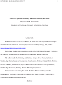 Cover page of The role of epistemic reasoning in mutual exclusivity inferences