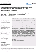 Cover page: Standard reference sequences for submission of HLA genotyping for the 18th International HLA and Immunogenetics Workshop