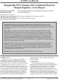 Cover page: Brugada-like ECG Changes After Conducted Electrical Weapon Exposure: A Case Report