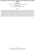 Cover page: Asking questions with a big impact: Adapting to other interpretations of gradableadjectives