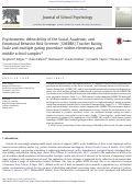 Cover page: Psychometric defensibility of the Social, Academic, and Emotional Behavior Risk Screener (SAEBRS) Teacher Rating Scale and multiple gating procedure within elementary and middle school samples