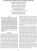 Cover page: Predicting Students' Retention of Facts from Feedback during Study