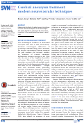 Cover page: Cerebral aneurysm treatment: modern neurovascular techniques