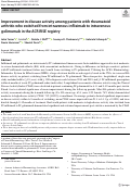 Cover page: Improvement in disease activity among patients with rheumatoid arthritis who switched from intravenous infliximab to intravenous golimumab in the ACR RISE registry