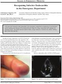 Cover page: Recognizing Infective Endocarditis in the Emergency Department