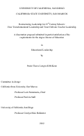 Cover page: Restructuring leadership for 21st century schools : how transformational leadership and trust cultivate teacher leadership